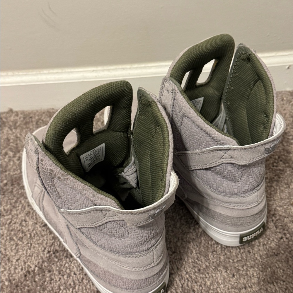 Supra RARE Chad Muska Pro Skytop II Light Grey/Olive Green Men’s 9.5 - Picture 6 of 9